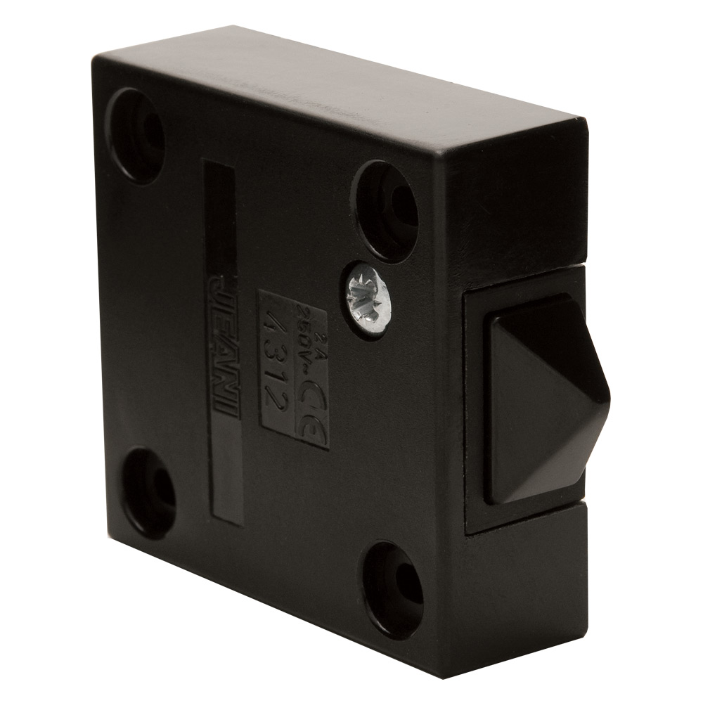 Image of Jeani 143 Push to Break Cupboard and Sliding Door Switch Black