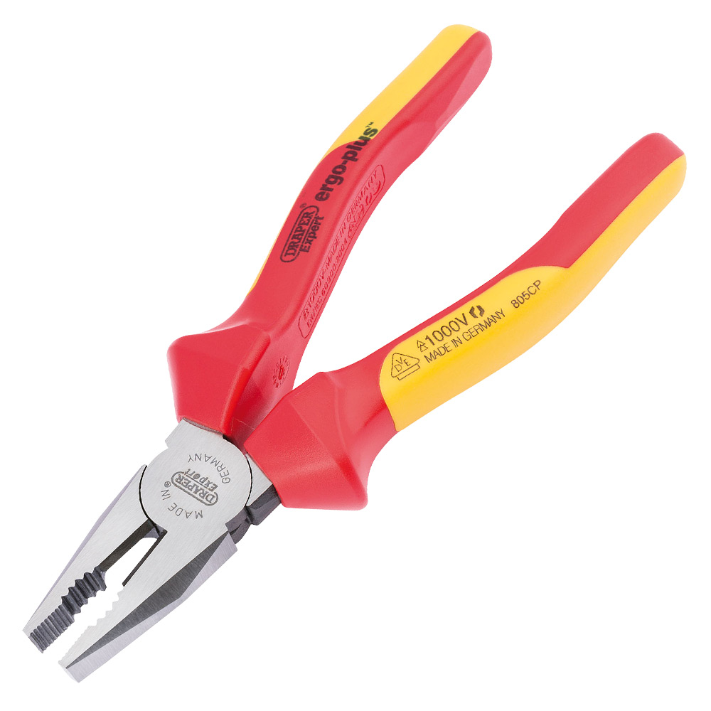Image of Draper 50241 Combination Pliers 180mm VDE Fully Insulated