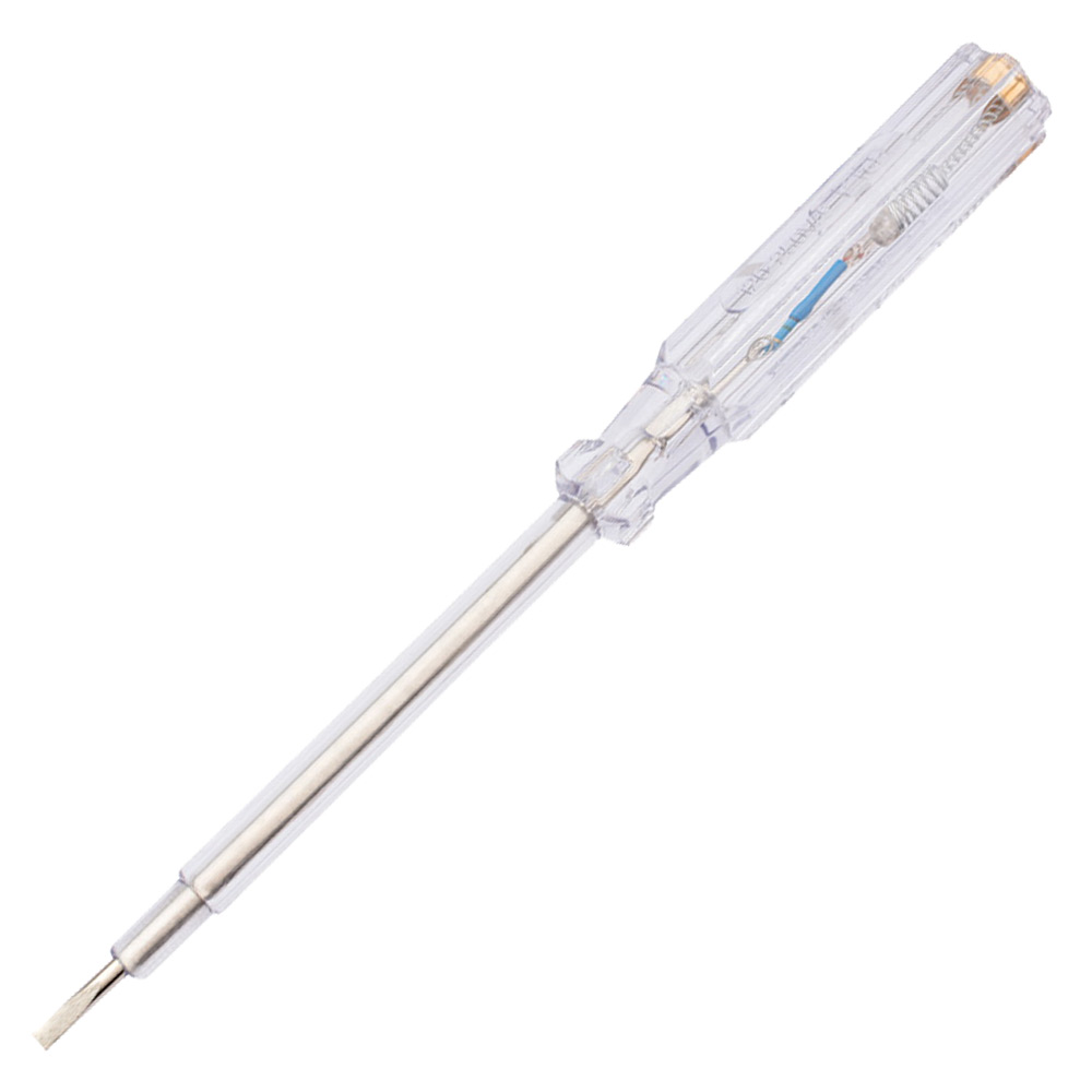 Image of Draper Mains Tester Flat Head Screwdriver 190mm with Neon Indicator