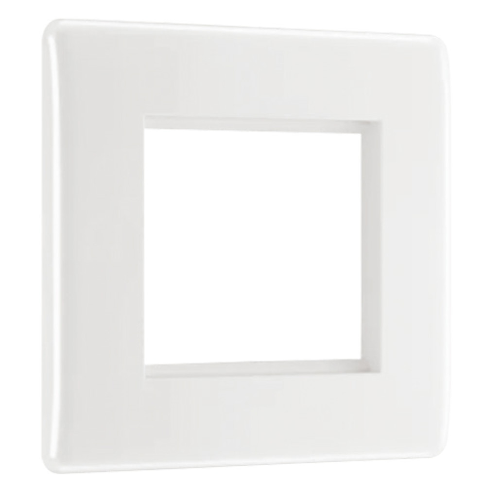 Image of BG Electrical 2 Module Square Front Plate White