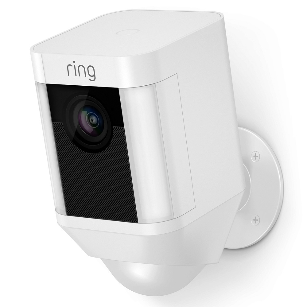 Image of Ring Smart Video Security Spotlight Wifi CCTV Camera Battery White