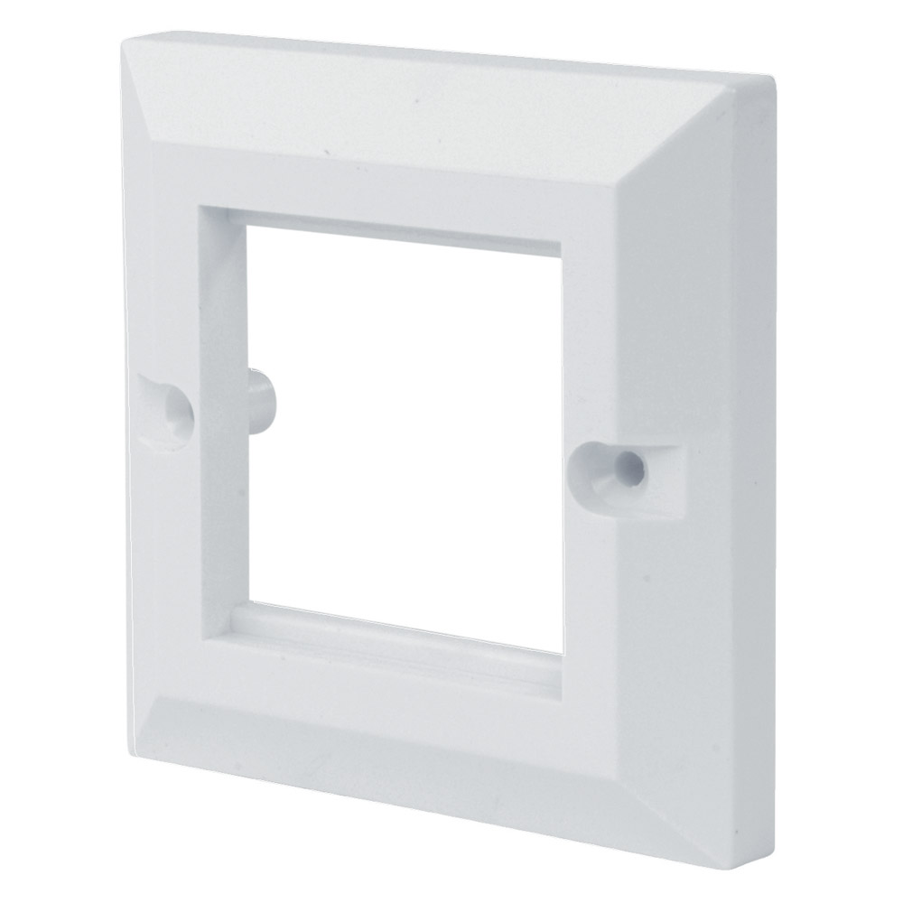 Image of Avenue Installer Euro Front Plate 2 Module Single Plate Bevelled White