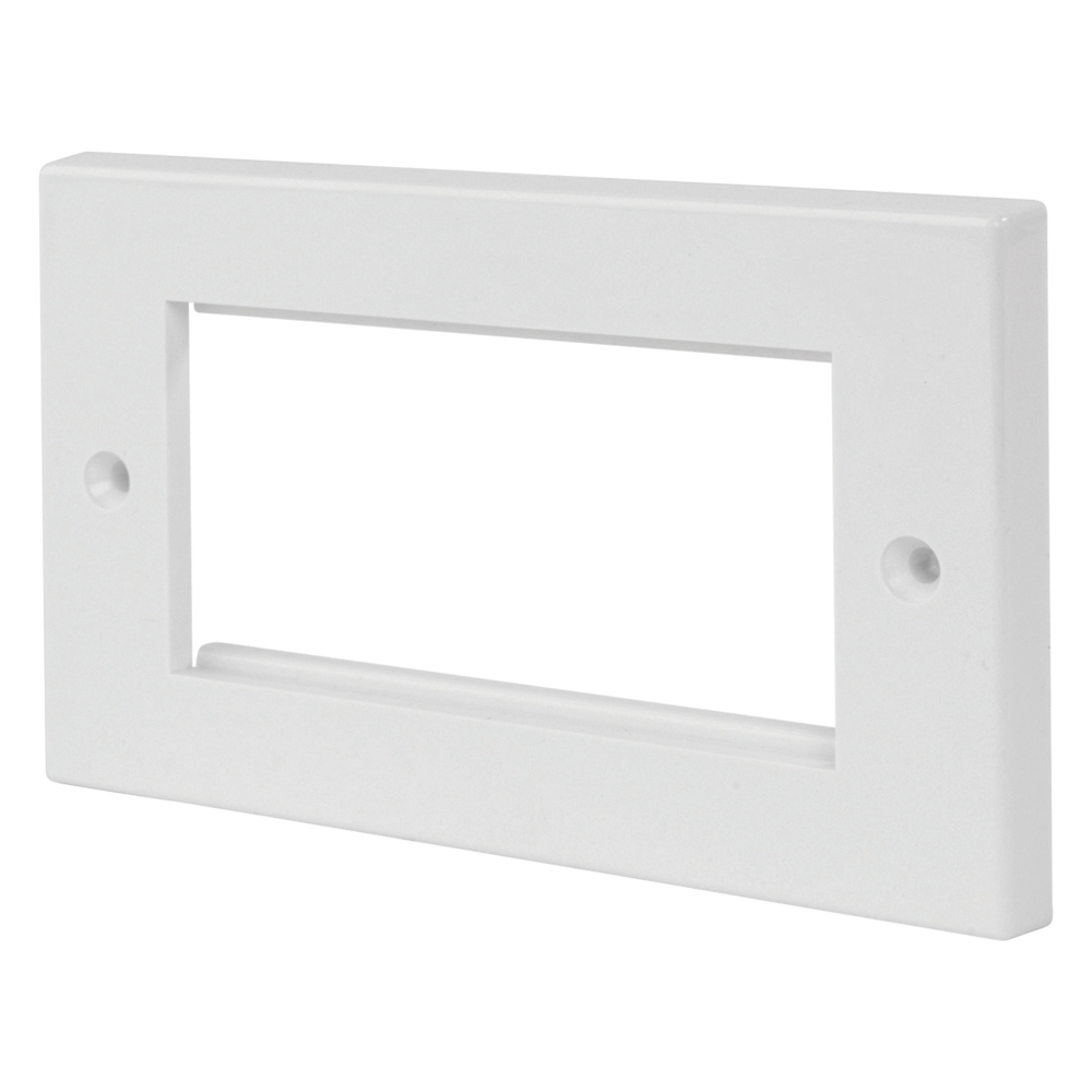 Image of Avenue Installer Euro Front Plate 4 Module Double Plate White