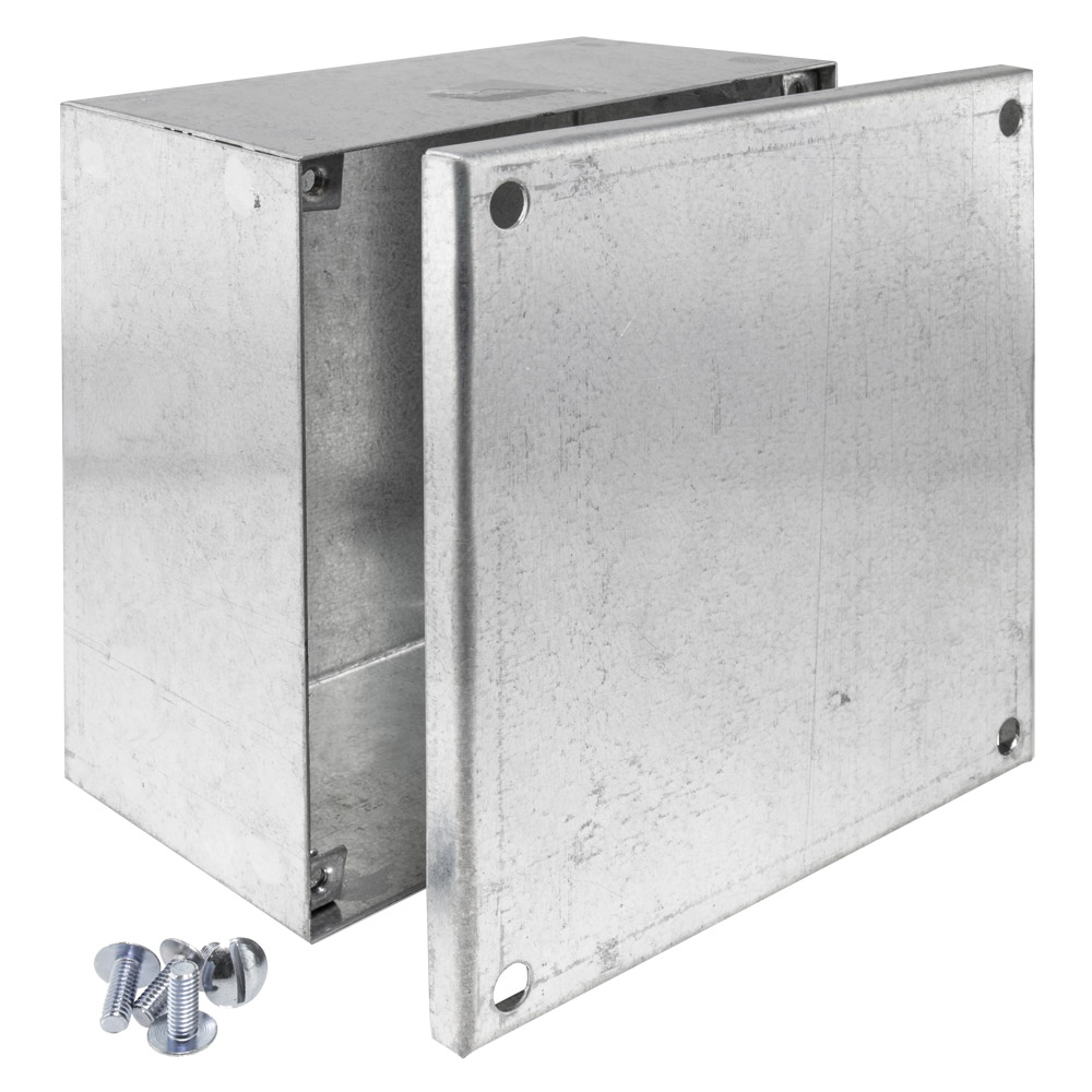 Image of Avenue Metal Adaptable Box 150x150x75mm Plain No Knockouts Galvanised