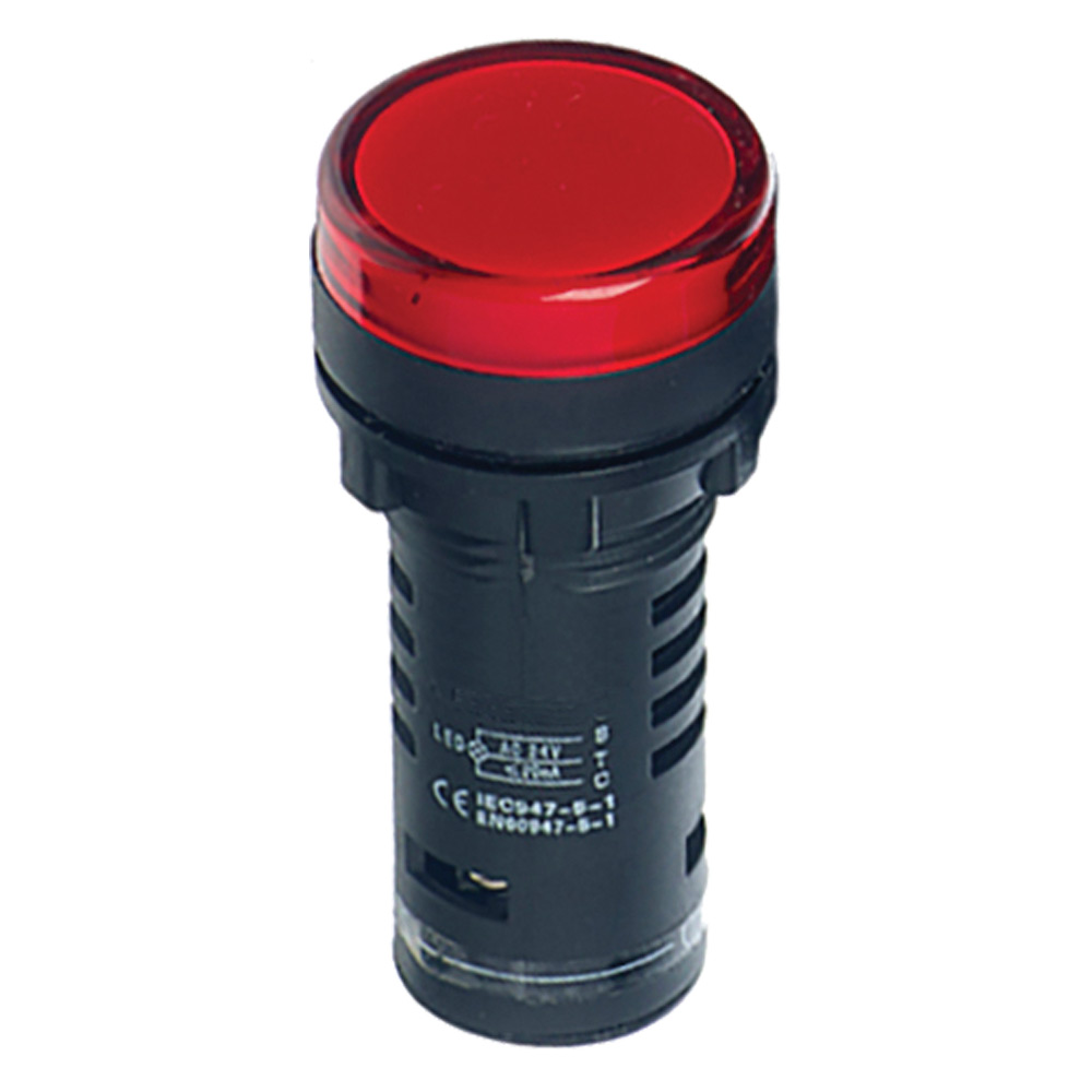 Image of Avenue Red LED Pilot Lamp for a Control Station 22mm 240V AC 22mm