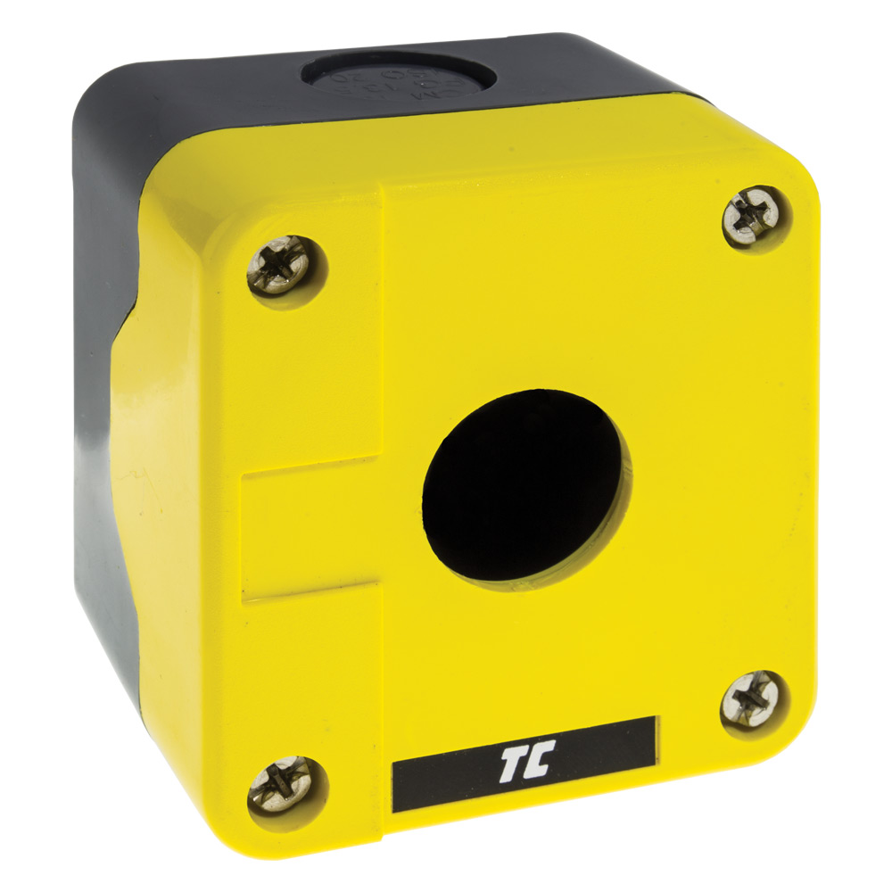 Image of Avenue Control Station Enclosure Yellow Single 22mm Accessory Hole