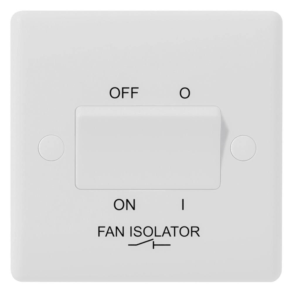 Image of Avenue Contour Fan Isolator Switch Triple Pole 10AX White