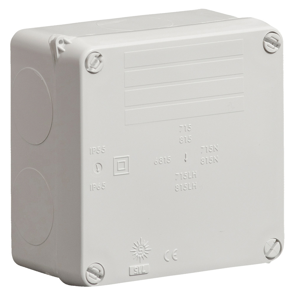 Image of Avenue Weatherproof Adaptable Box 112x112x67mm IP65 Grey