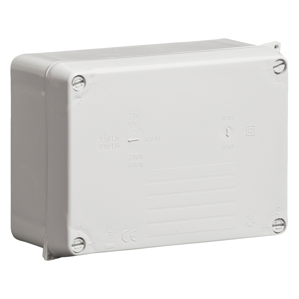 Image of Avenue Weatherproof Adaptable Box 160x120x71mm IP66 Grey