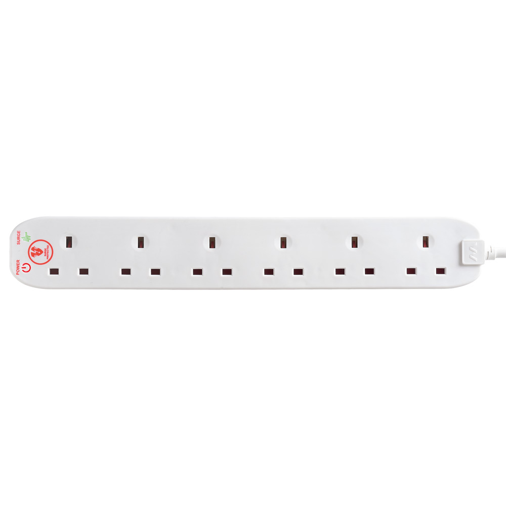 Image of Avenue 6 Gang 13A Surge Protected Extension Lead with 2 Metre Lead