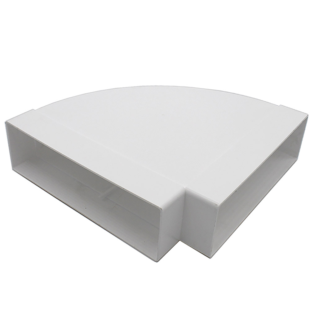Image of Avenue 90 Horizontal Flat Channel Ducting Bend White 60mm x 204mm