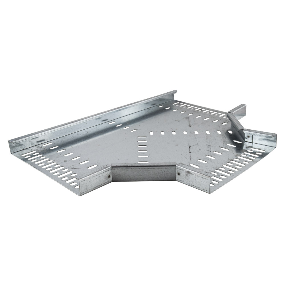 Image of Avenue 225mm Cable Tray Flat Tee Medium Duty Metal