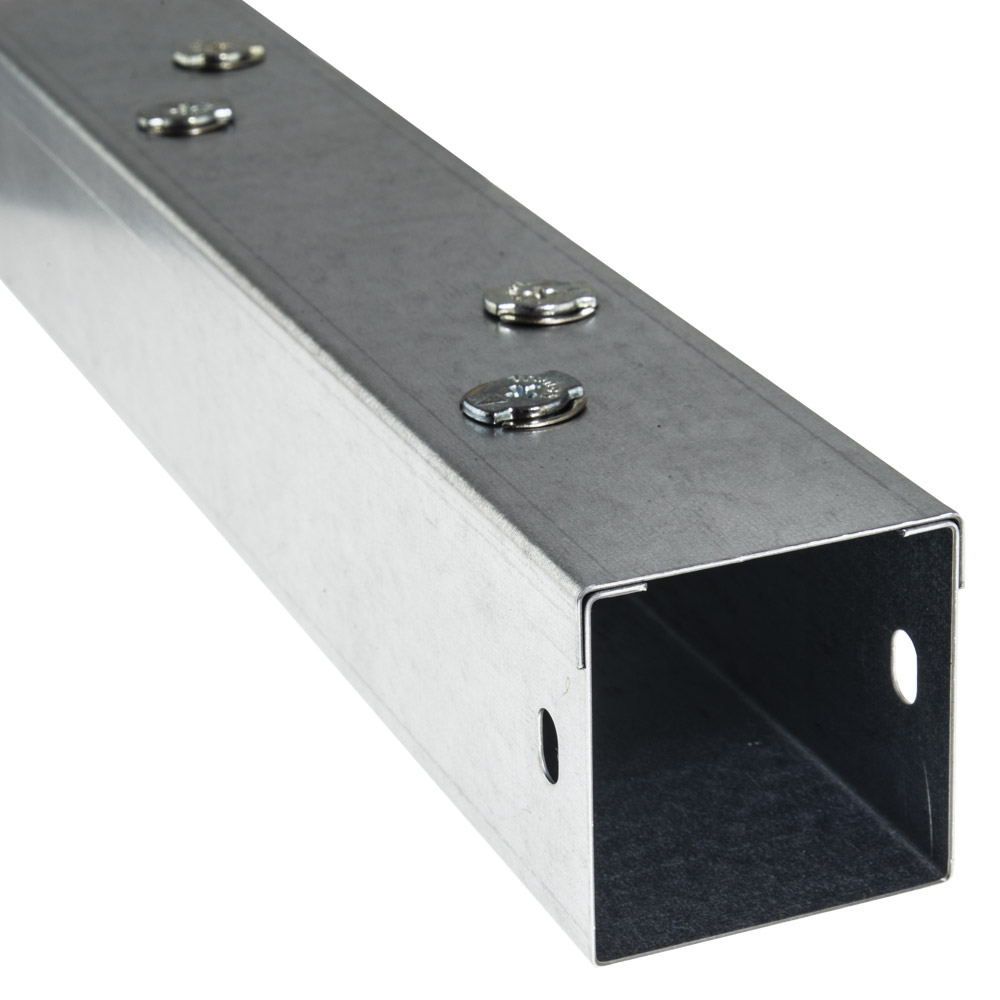 Image of Avenue Metal Cable Trunking 50x50mm Galvanised with Lid 3M Length