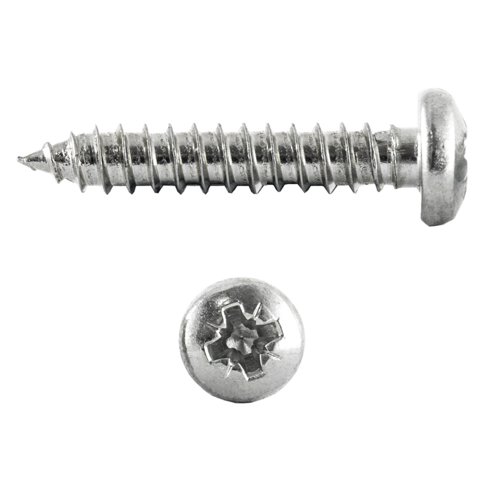 Image of Avenue Self Tapping Panhead Pozi-Drive Screws No.8 x 1.25 Inch 200 Pack