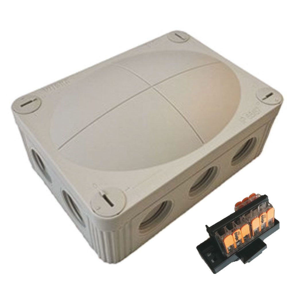 Image of Avenue Junction Box 7 Entries 95mm Waterproof IP66/IP677 Black