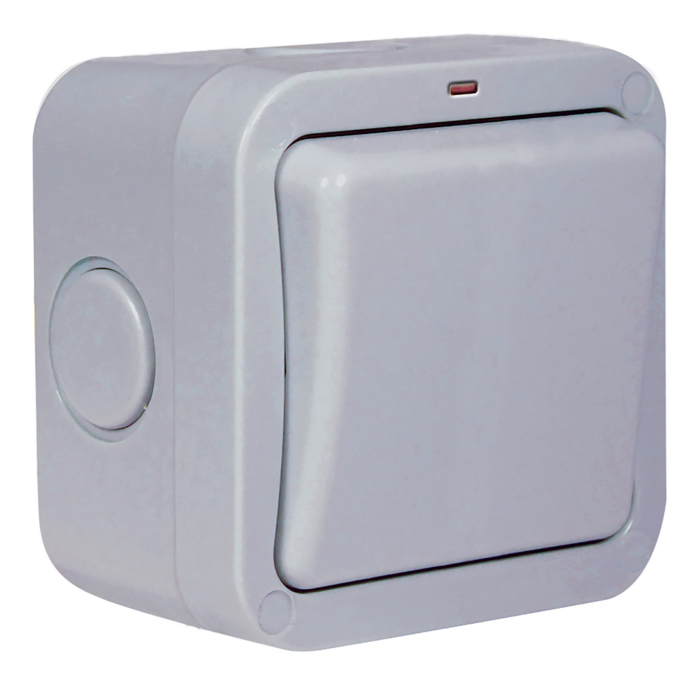 Image of Avenue Storm Outdoor Light Switch 1 Gang 2 Way 20AX IP66