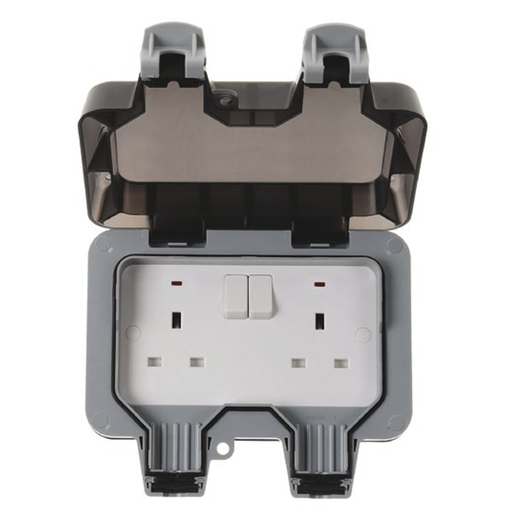 Image of Avenue Outdoor Double Socket 2 Gang 13A IP66