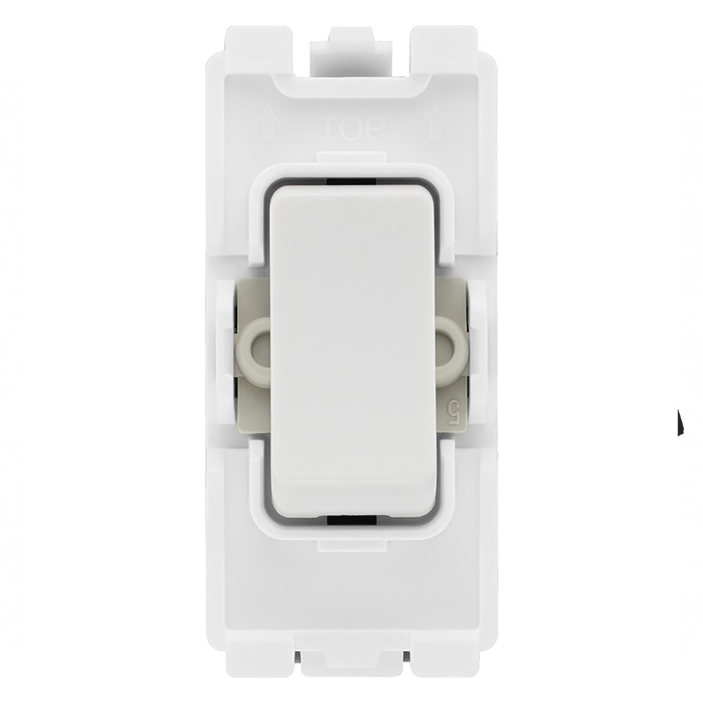 Image of BG Electric Grid Switch 20A 2W SP Single Module White