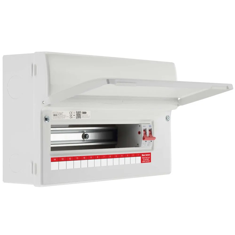 BG Fortress Main Switch Incomer Metal Consumer Unit 10 Way