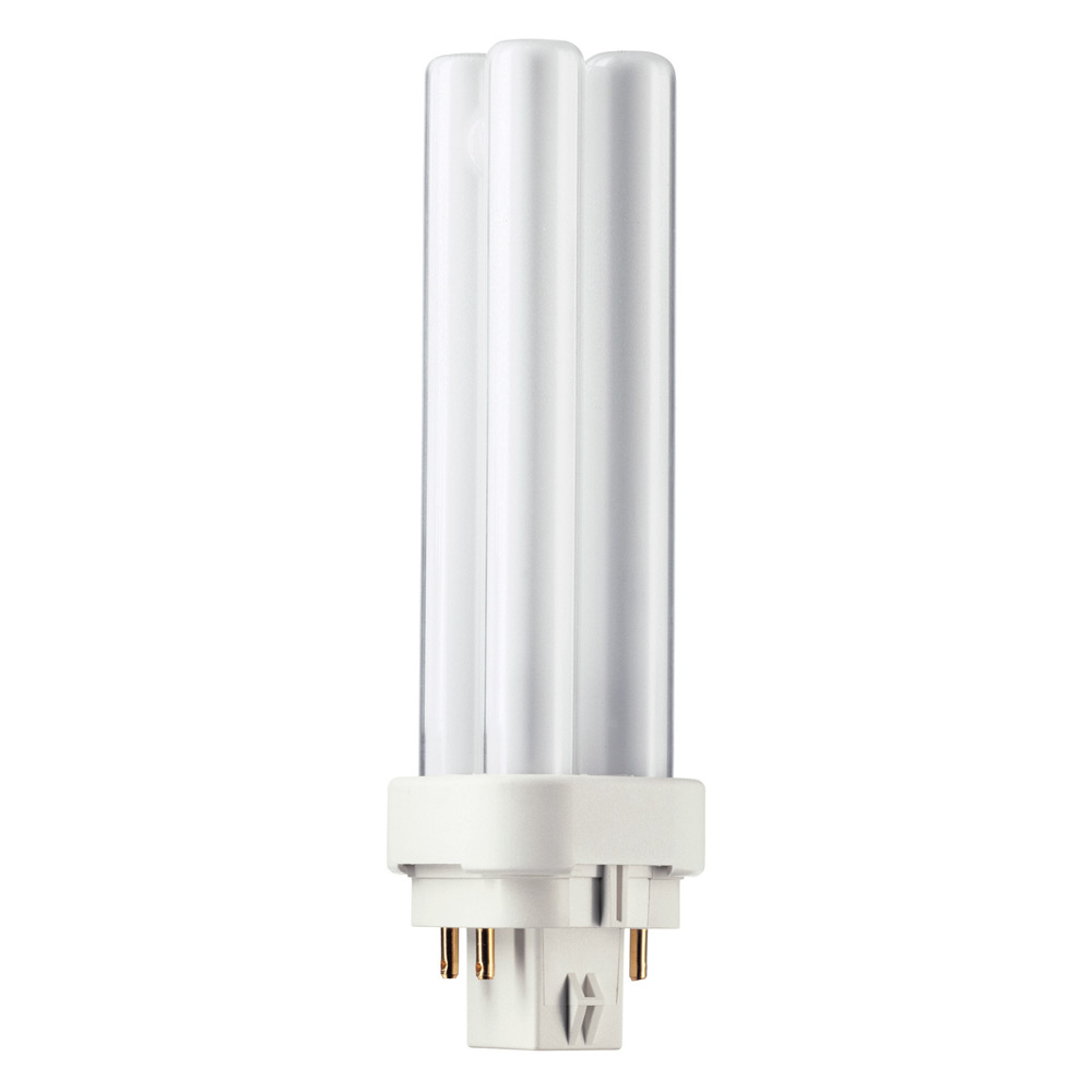 Image of PL-C 13W 4 Pin Cool White 4000K 840 Compact Fluorescent Quad Tube Lamp