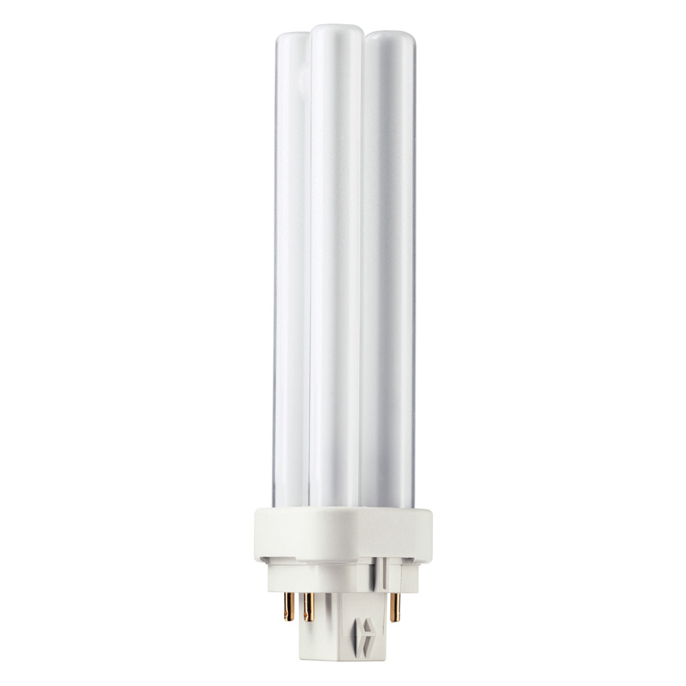 Image of PL-C 26W 4 Pin Cool White 4000K 840 Compact Fluorescent Quad Tube Lamp