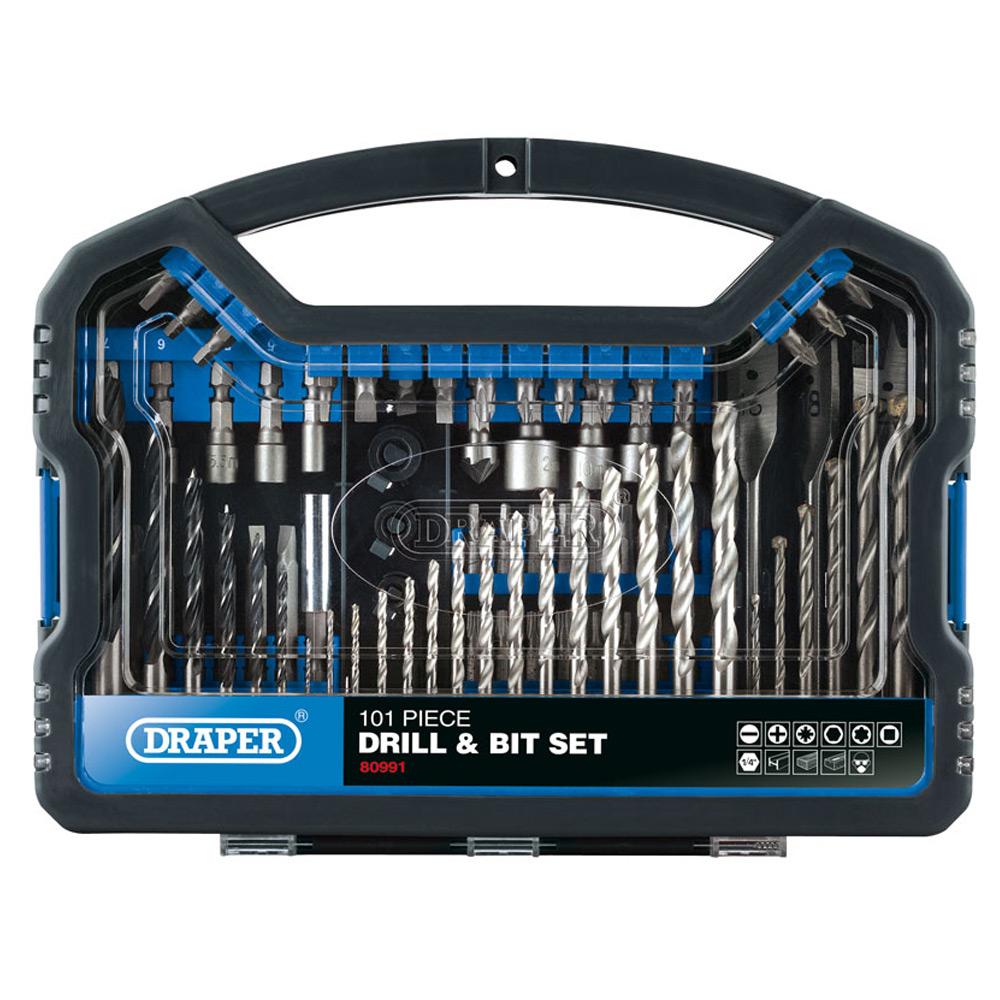 Image of Draper 80991 101 Piece Drill Kit and Accessory Kit