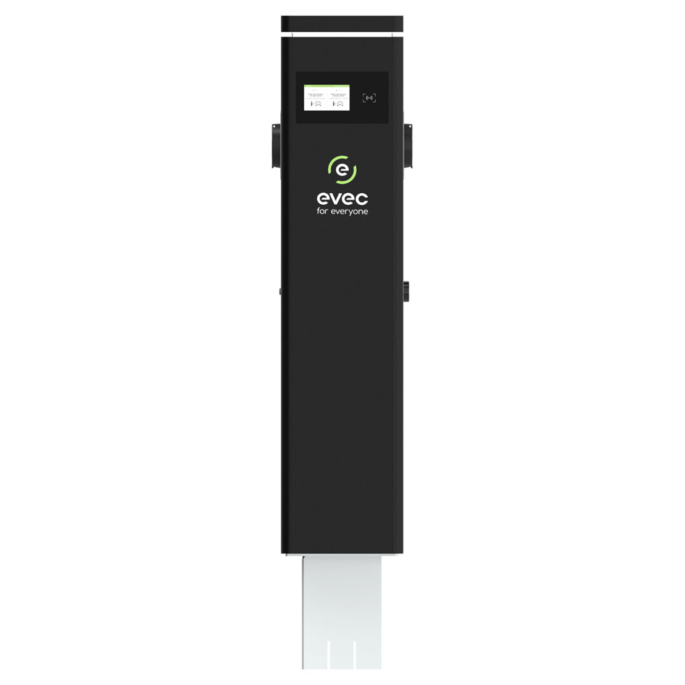 EVEC vecSPRINT EV Charger Dual Pedestal 7kW Type 2 Sockets EDP01