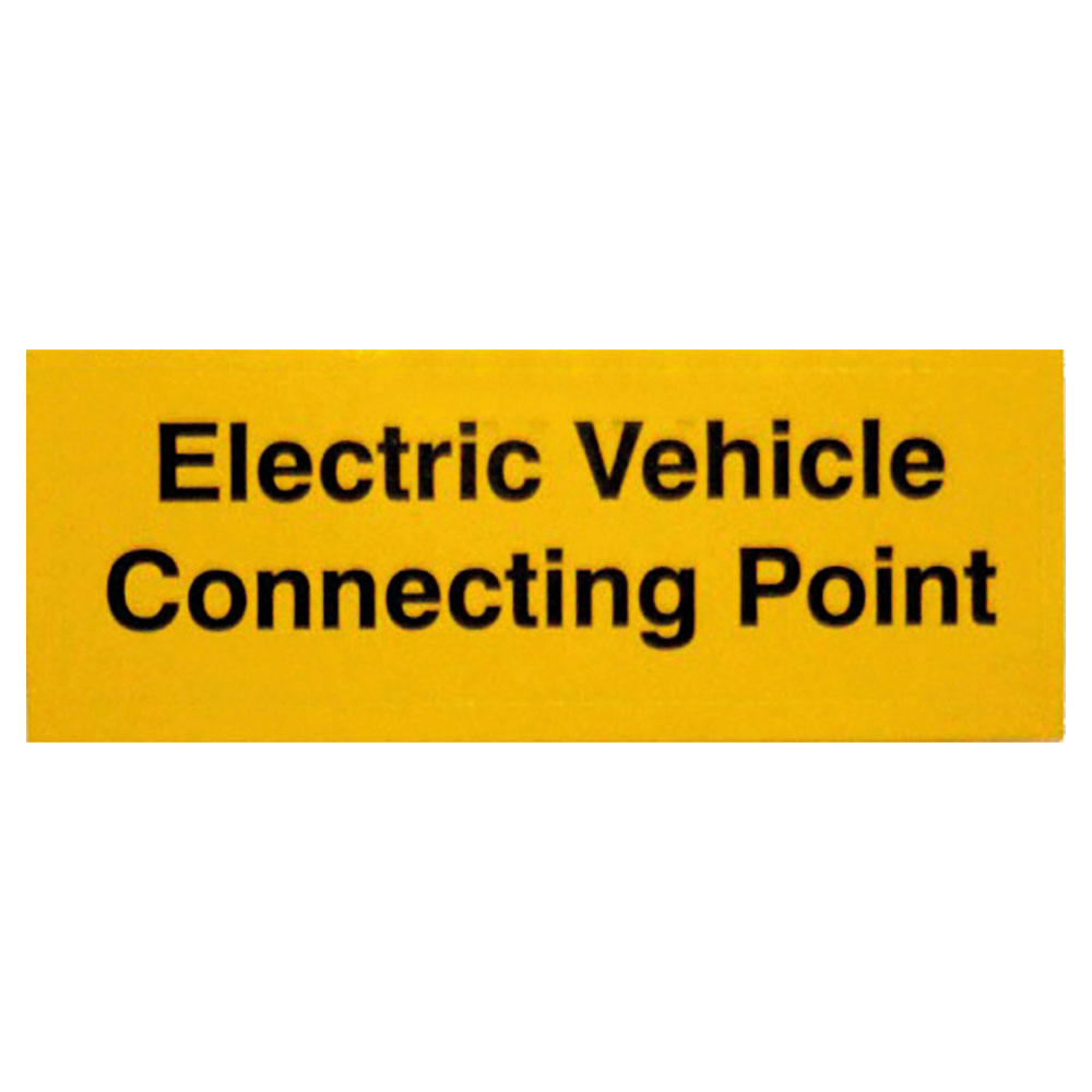 Image of Electric Vehicle Connecting Point Self Adhesive Label Pack of 10
