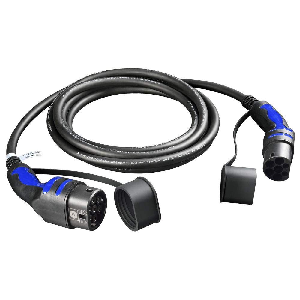 Image of BG Sync EV EVC22325TL 7kW Three Phase EV Charging Cable Type 2 to Type 2 5M