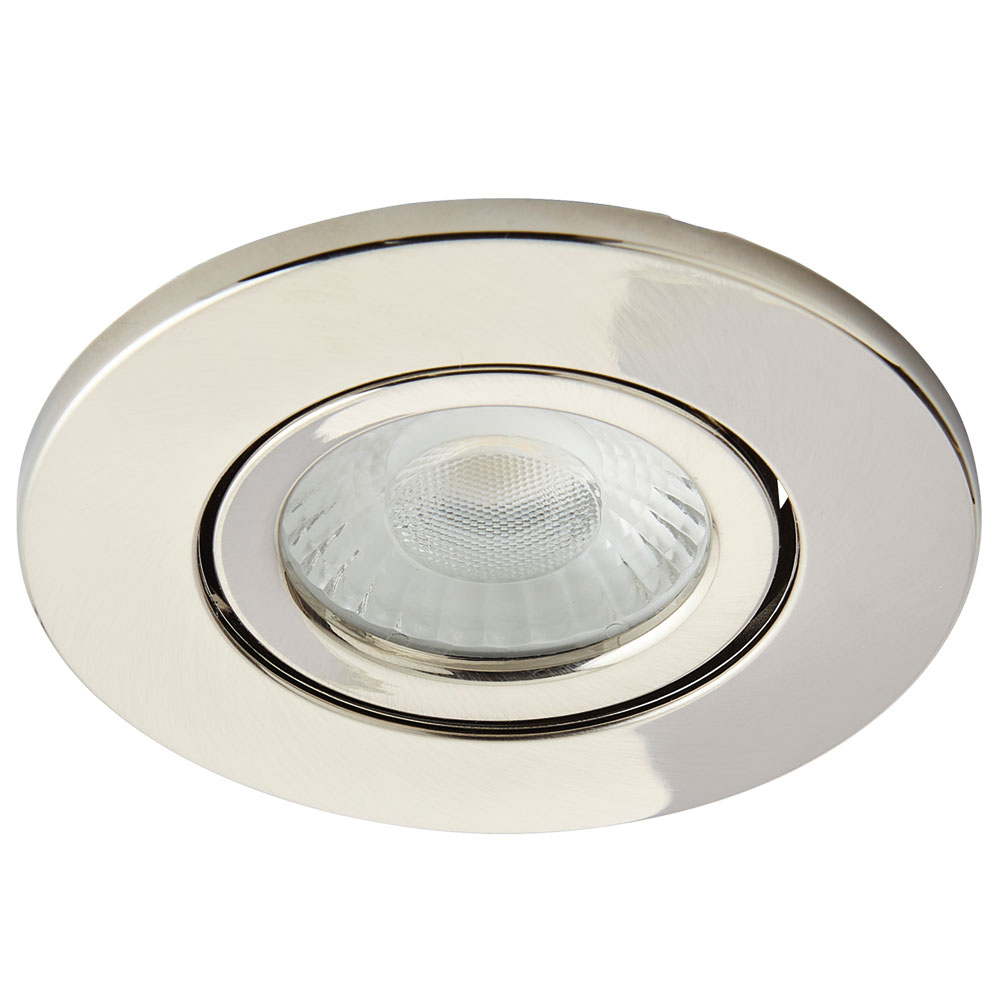 Image of Forum Como LED Fire Rated Dimmable Downlights 5W Tilt 4000K Satin Nickel