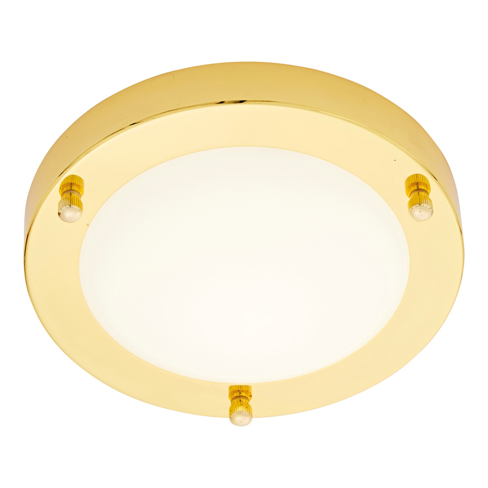 Image of Forum SPA Delphi Slimline LED Bathroom Ceiling Light 600lm 12W Brass