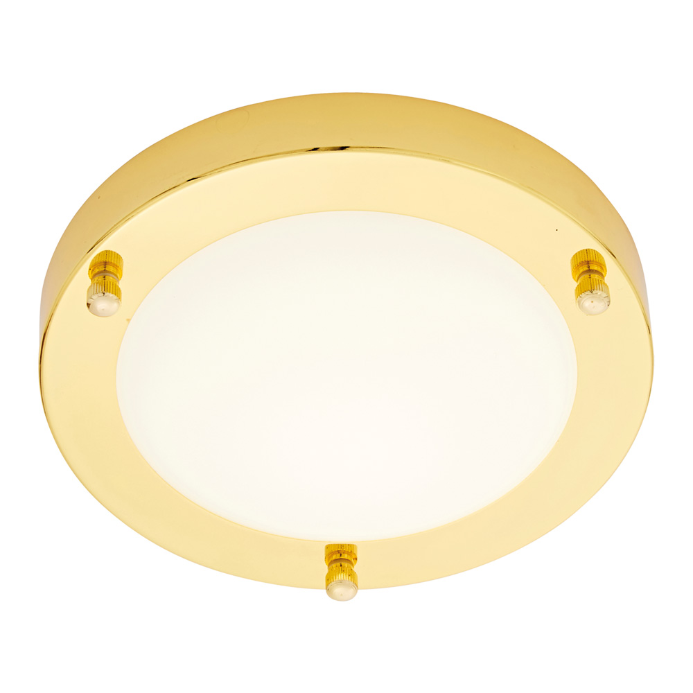 Image of Forum SPA Delphi Slimline LED Bathroom Ceiling Light 900lm 18W Brass