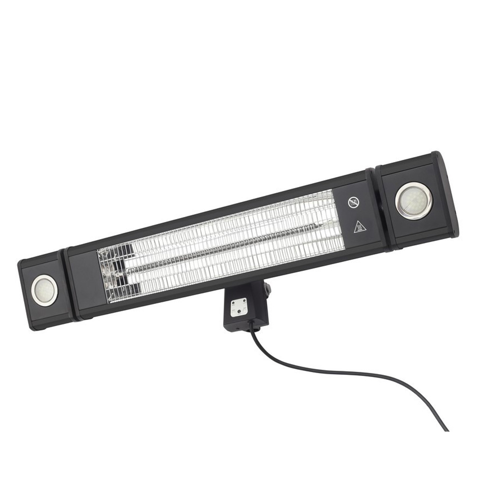 Image of Forum ZR-32299 Blaze Wall Mounted Patio Heater with LED Lights 1800W Black