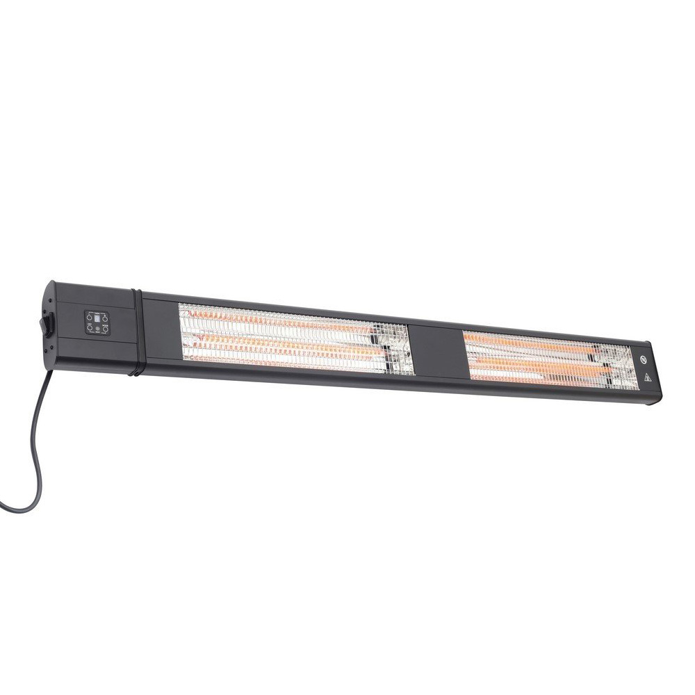 Image of Forum ZR32301 Glow Wall Mounted Patio Heater with Remote Control 3000W Black 