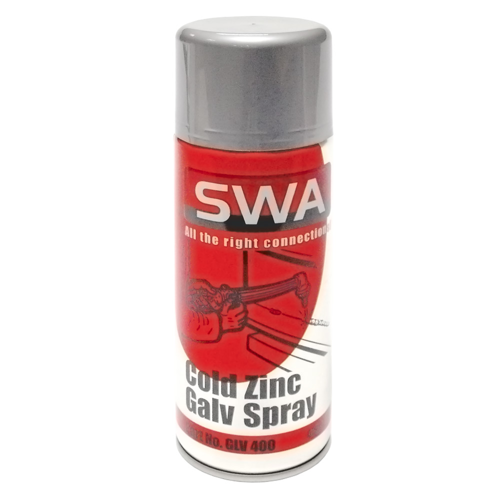 Image of SWA GLV400 Cold Zinc Galvanised Spray Paint Stops Rust 400ML