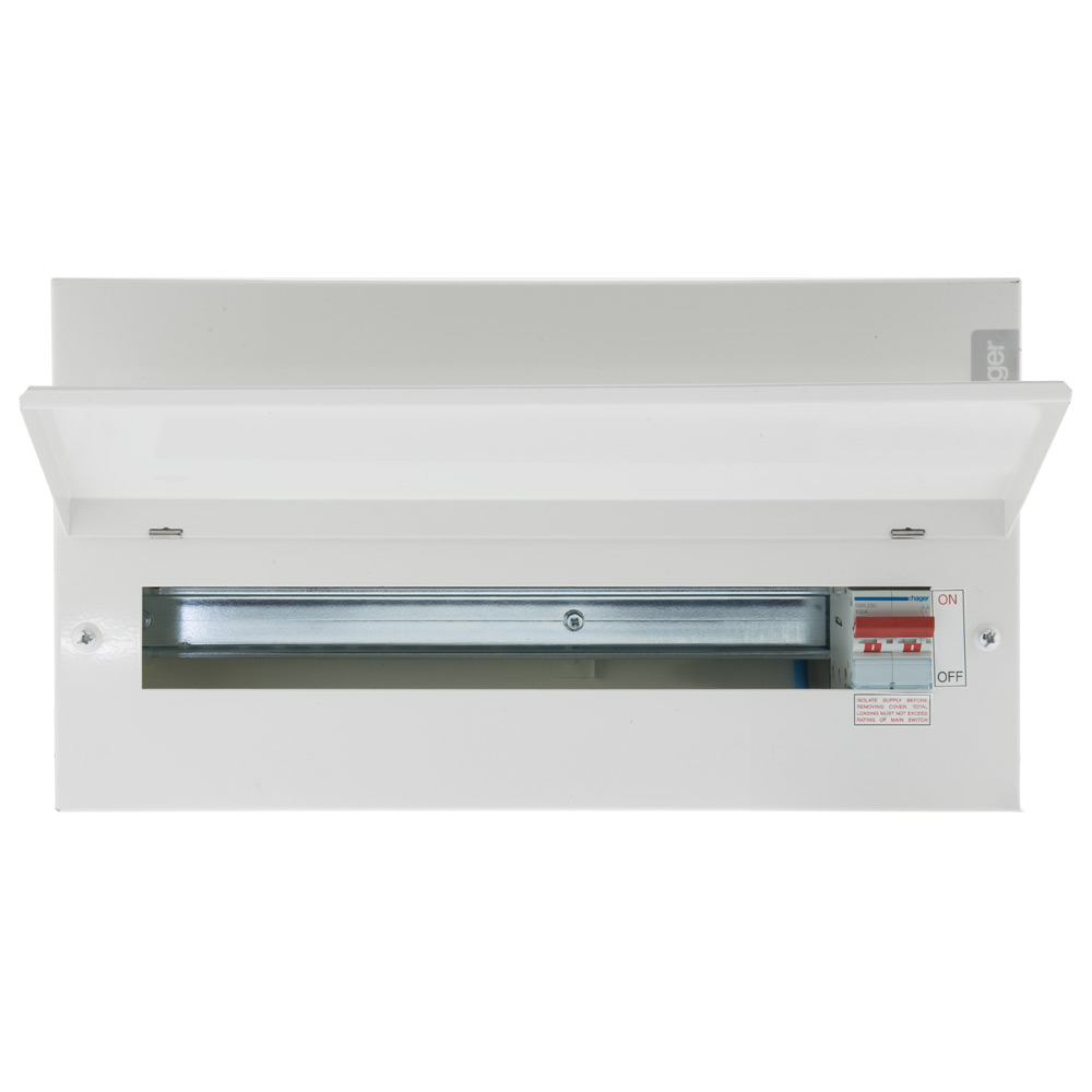 Image of Hager VML114 Main Switch Incomer Consumer Unit 14 Ways 