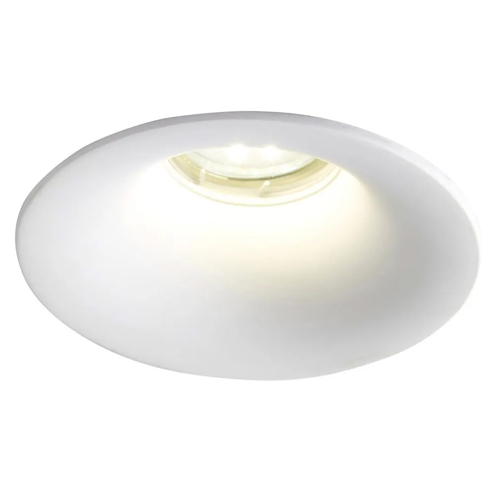 Image of Forum Cabra Plaster Recessed Flush Bathroom Downlight