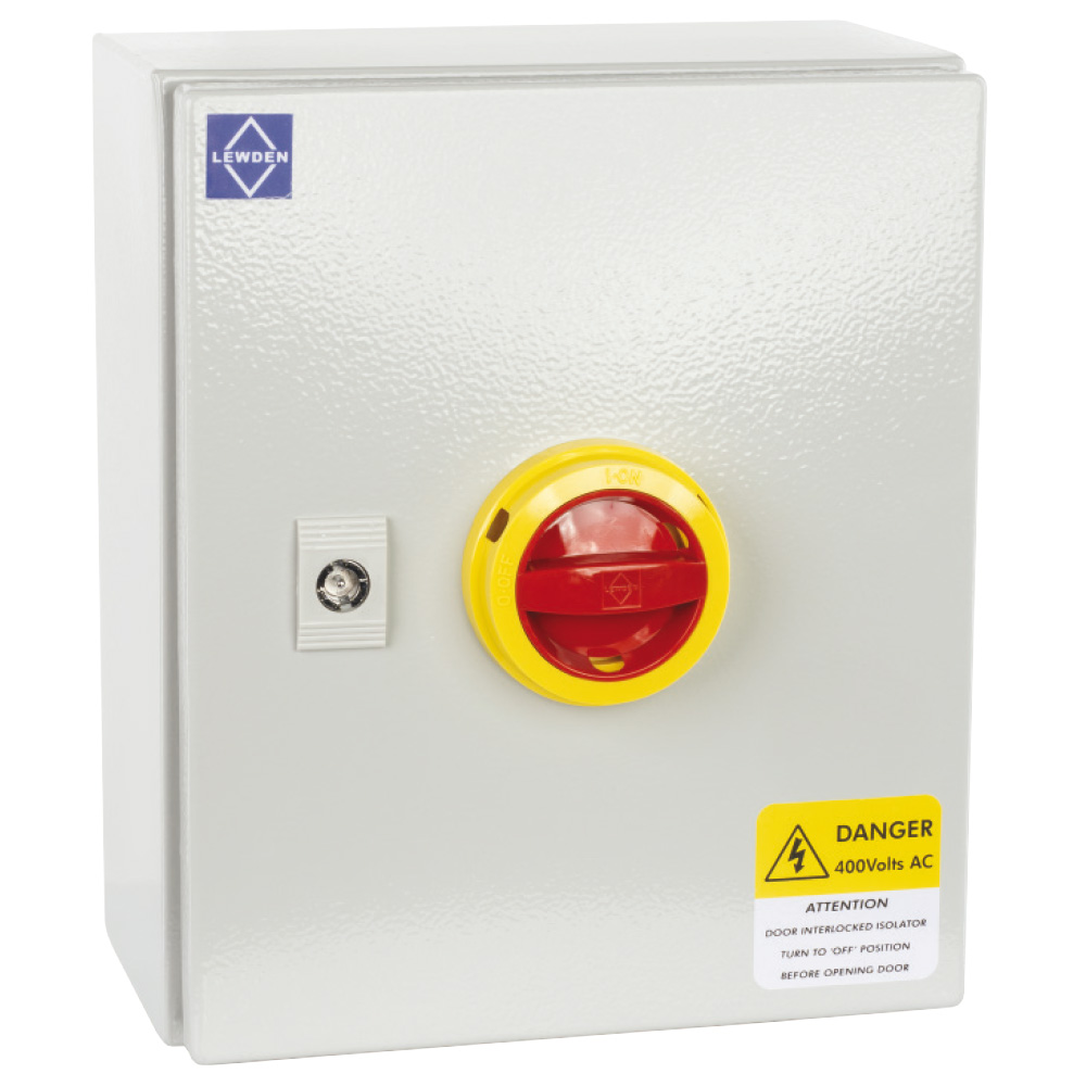 Lewden 400V 4 Pole Disconnector Metal Rotary Isolators 125A