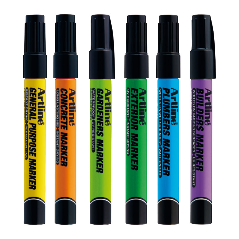 Image of isign Trade Marker Pen Set - Black Market Pens - 6 pack