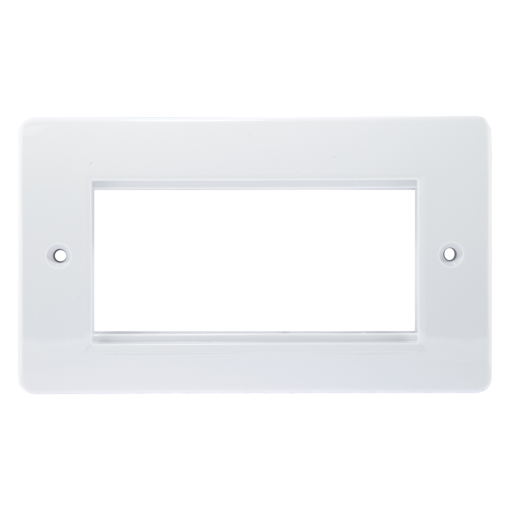 Image of MK Logic K184WHI Euro Front Plate 4 Module Double Plate White