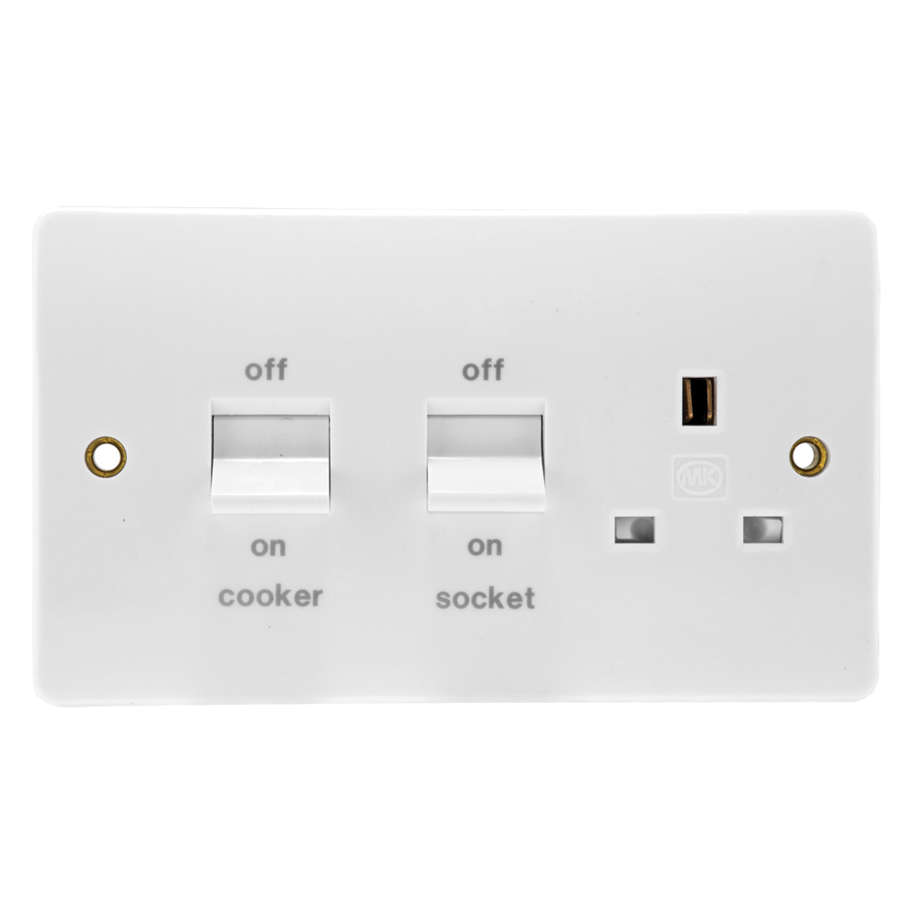 Image of MK Logic K5060WHI Cooker Unit 45A Switch and Socket DP White