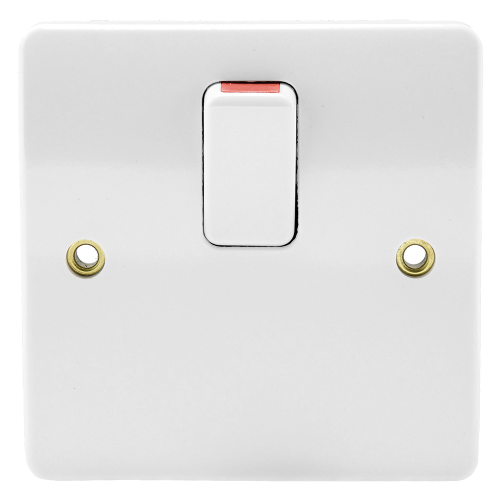 Image of MK Logic K5403WHI 20A Switch Double Pole with Flex Outlet White