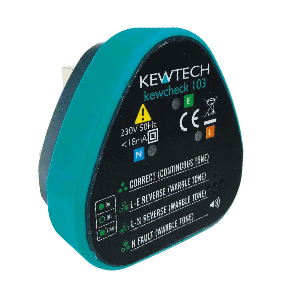 Image of Kewtech KEWCHECK103 Socket Tester with Audible Tone