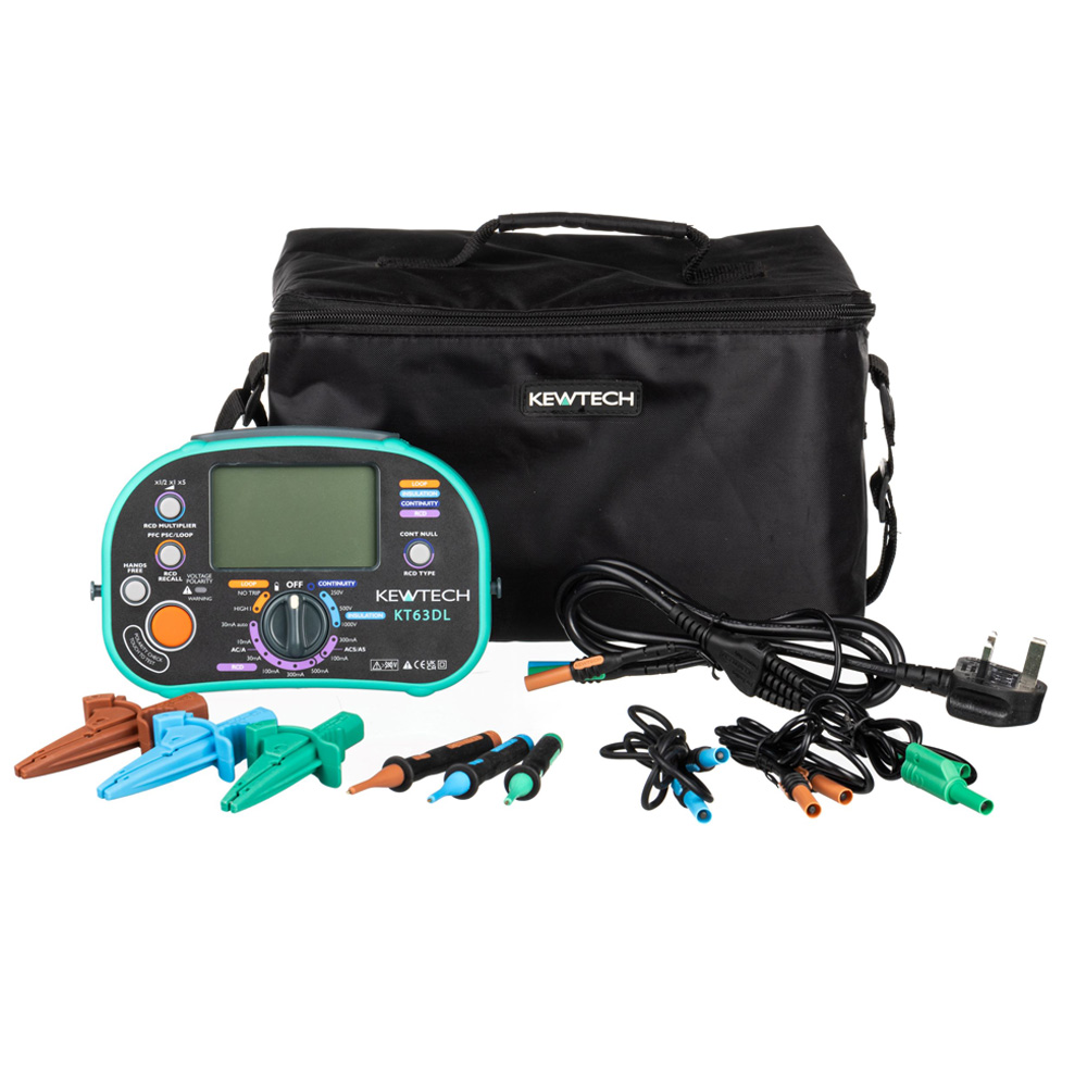 Image of Kewtech KT63DL Digital Multifunction 5 in 1 Tester with Polarity Check