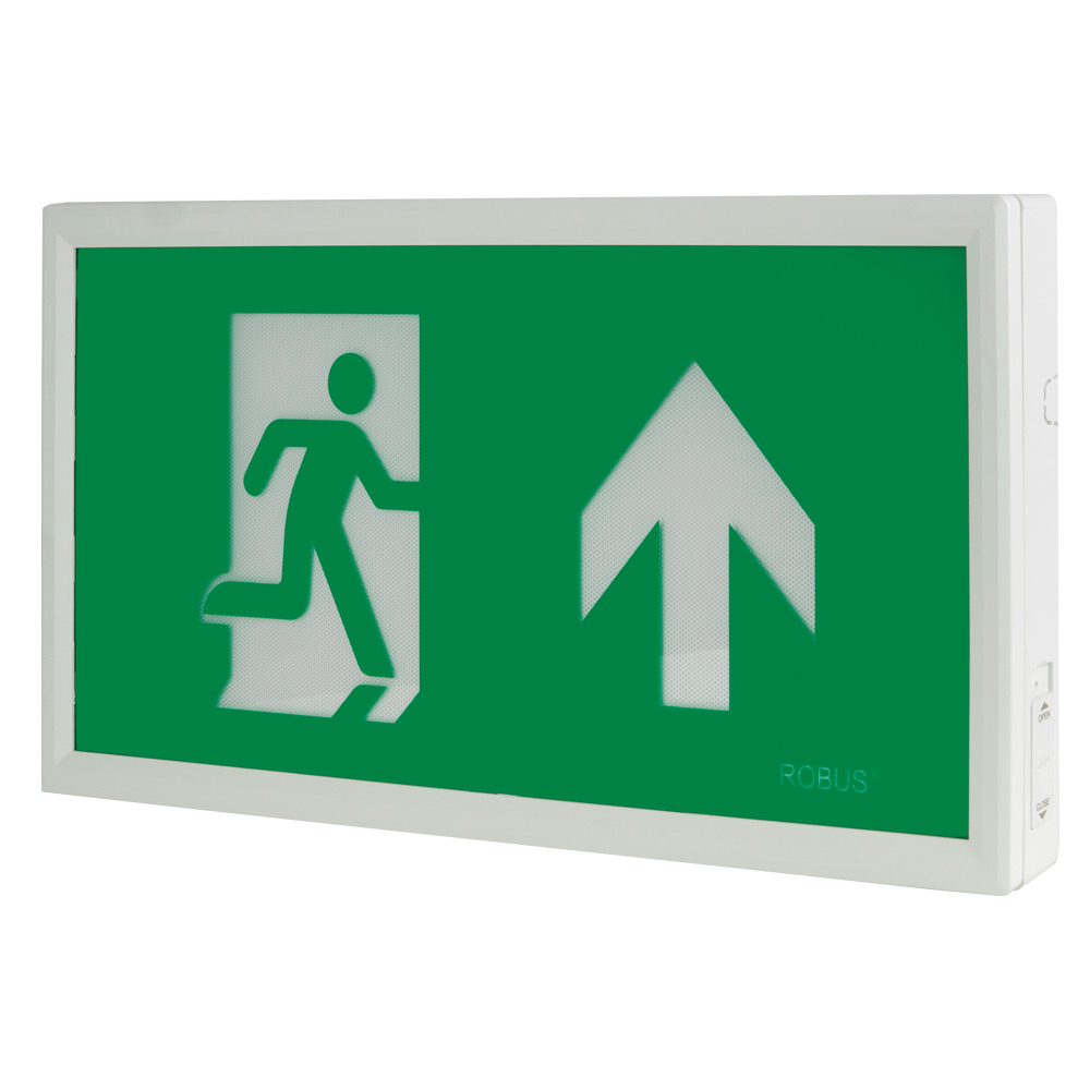Image of Robus LED 3.5W Wall Mounted Emergency Exit Sign Maintained IP20