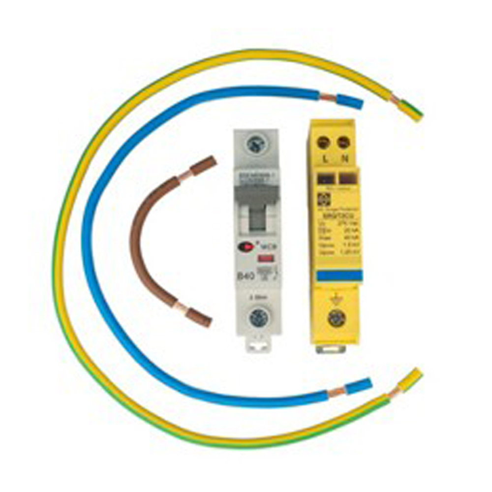 Image of Lewden SRG1VCUKIT Type 2 Surge Protection Kit with cable and MCB