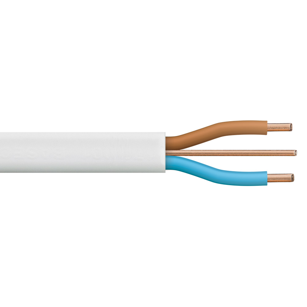 Image of 6mm 40A 6242BH Twin & Earth Cable LSZH White BASEC 1M Cut Length