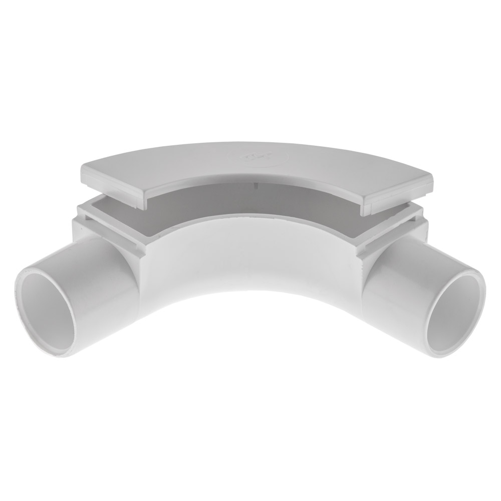 Image of Marshall Tufflex MIB3WH 25mm Inspection Bend White Plastic Conduit PVC