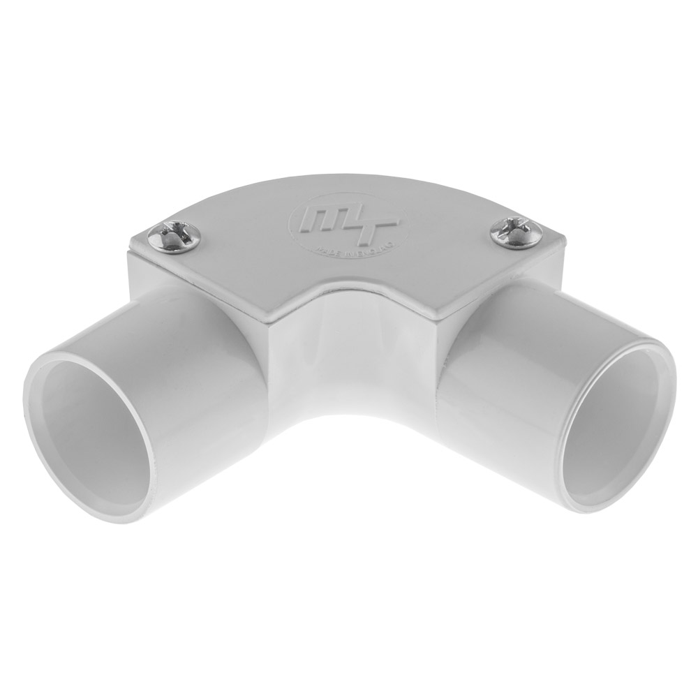 Image of Marshall Tufflex MIE2WH 20mm Inspection Elbow White Plastic Conduit PVC