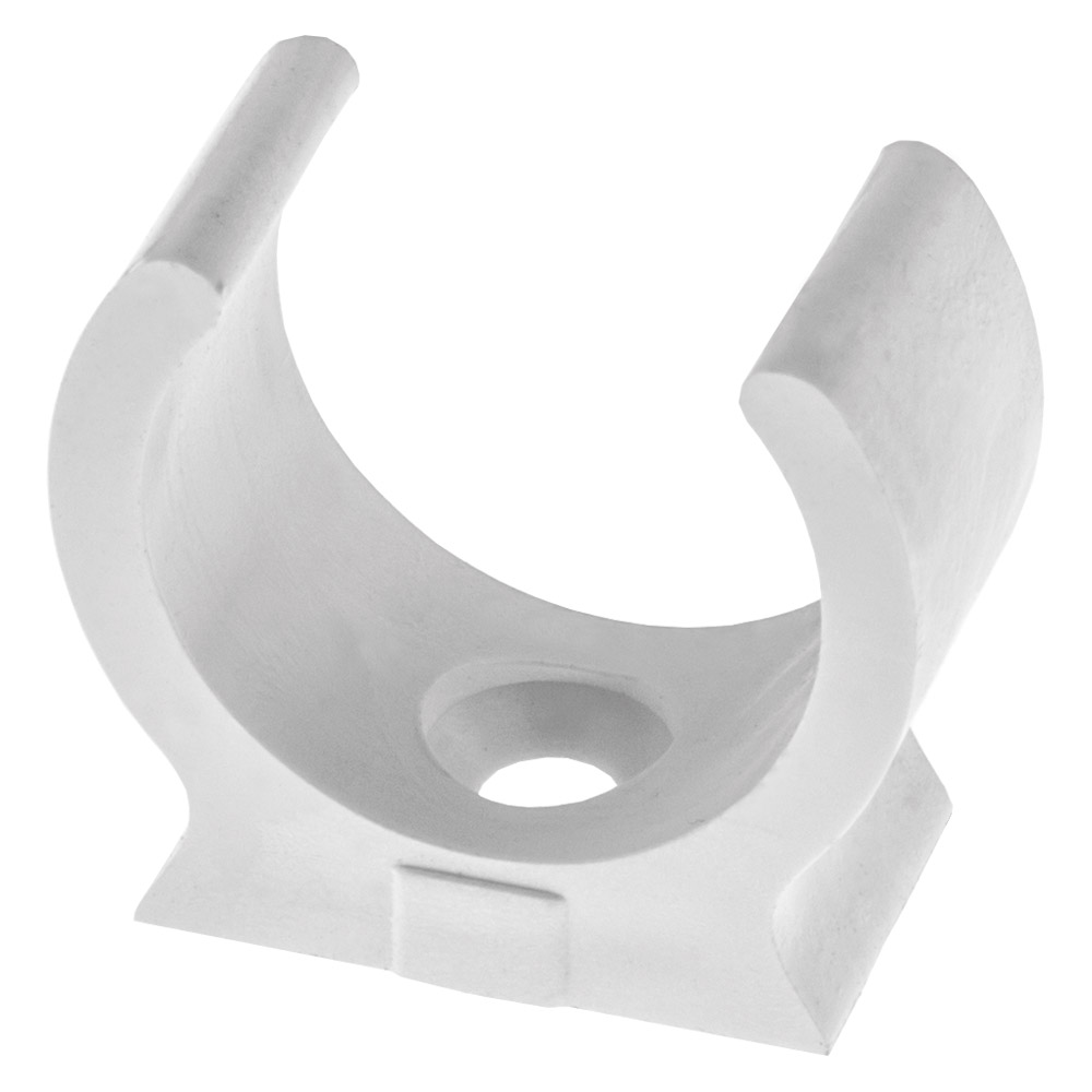 Image of Marshall Tufflex MMC3WH 25mm Saddle U Clip White Plastic Conduit PVC